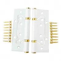 Петля дверная универсальная 120 мм, усиленная, белая